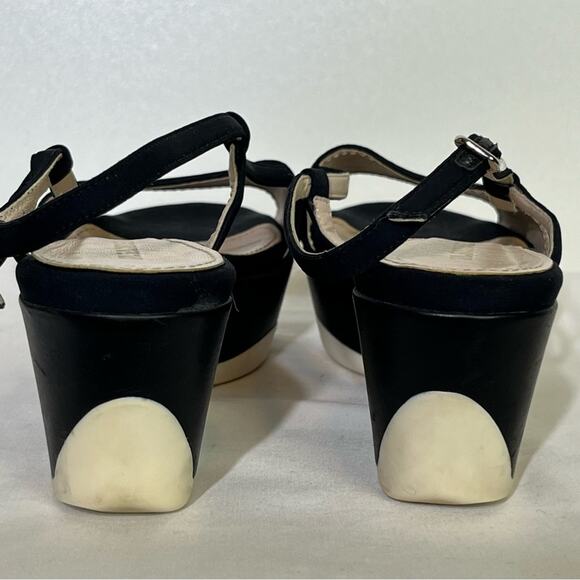 Jil Sander Black Platform Slingback Sandals Size 36.5 - Picture 5 of 8